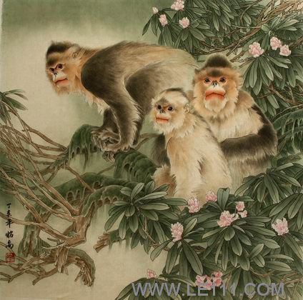 名家 卜昭禹 绘画 国画 - 卜昭禹的作品"猴子"